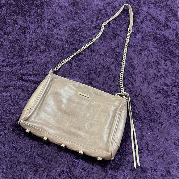 Rebecca Minkoff Leather Crossbody Bag with Detachable Chain Strap - Picture 3 of 15